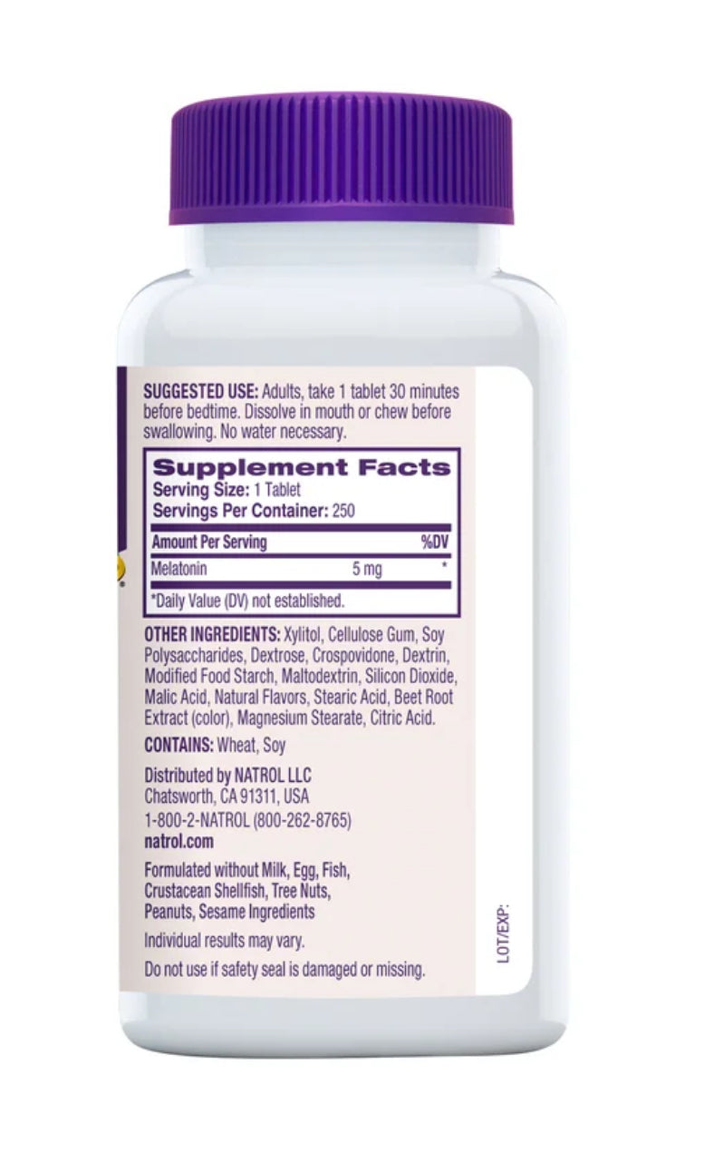 MELATONINA NATROL 5MG - 250 TABLETES
