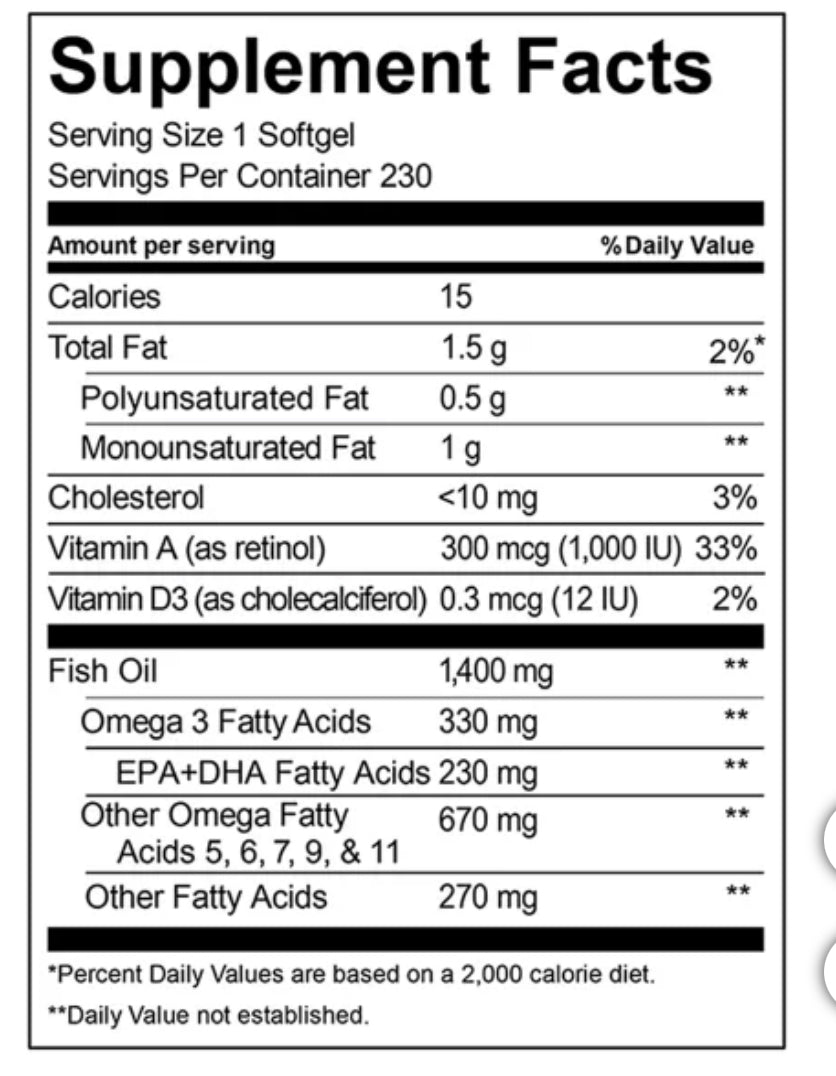 OMEGA 3 KIRKLAND 1400MG - 230 SOFTGELS