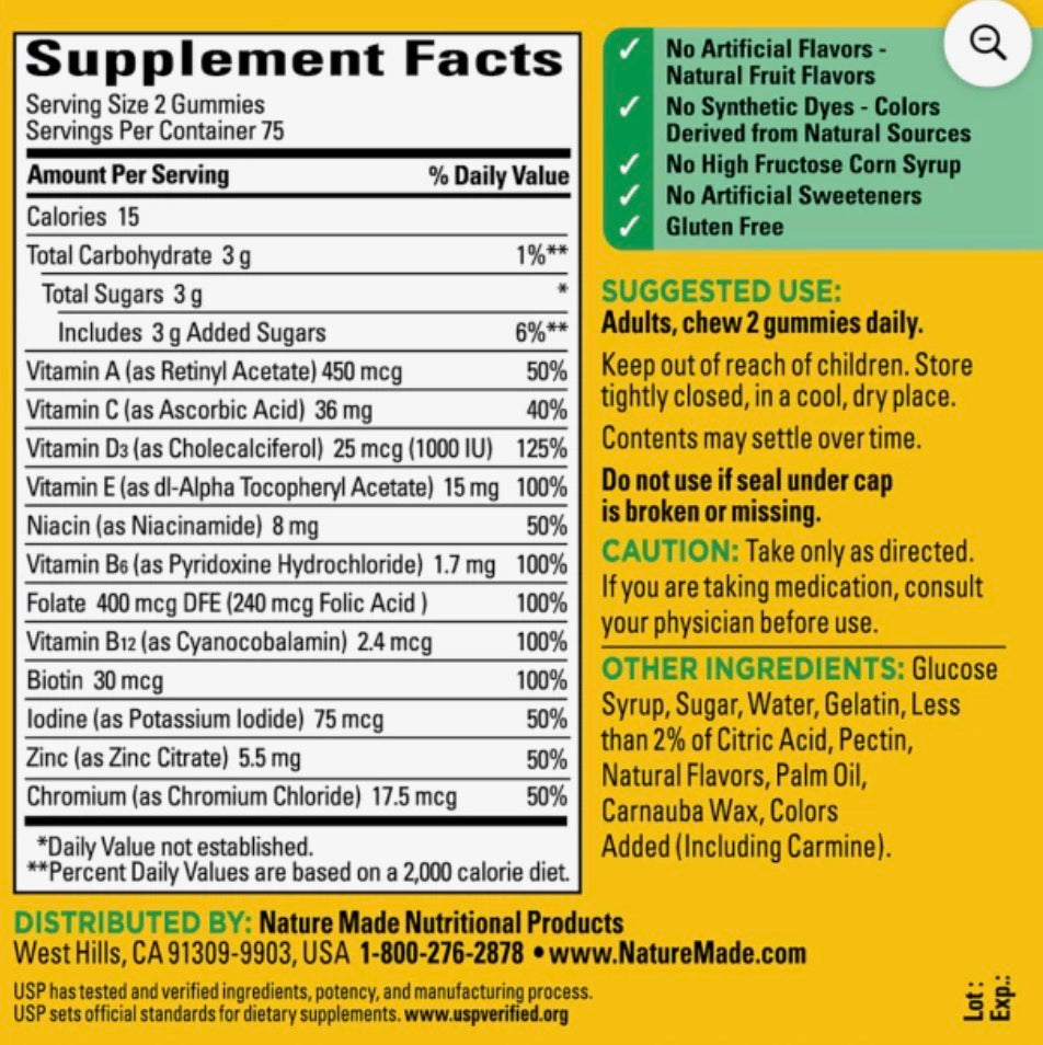 MULTIVITAMINICO NATURE MADE 150 GUMMIES