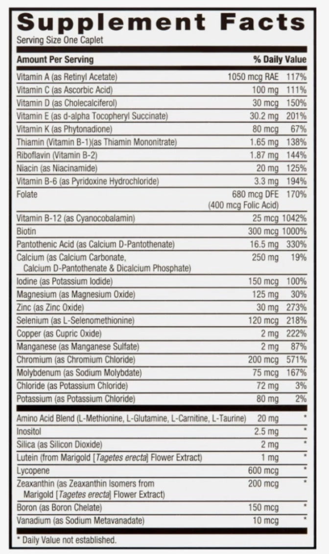MULTIVITAMINICO MEGA MAN IMPORTADO - 60 TABLETES