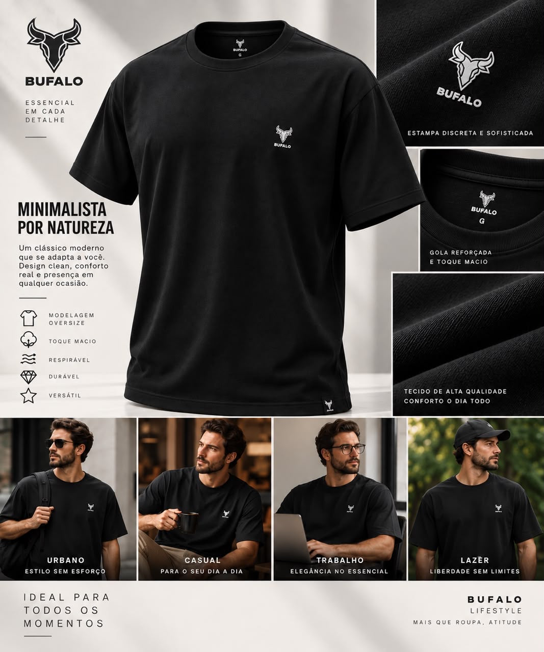 CAMISA BUFALO PRIME PRETA