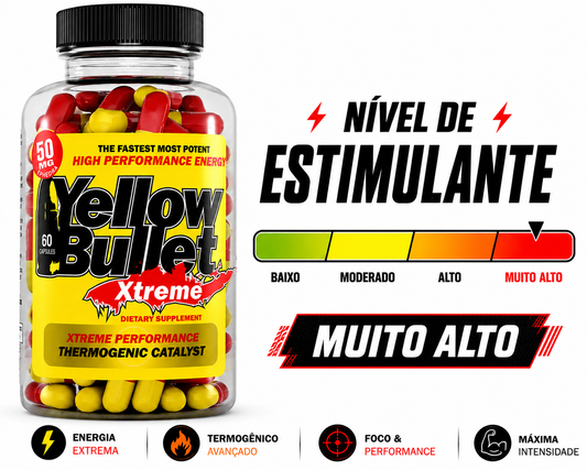 TERMOGÊNICO AMERICANO YELLOW BULLET EXTREME - 60 CÁPSULAS