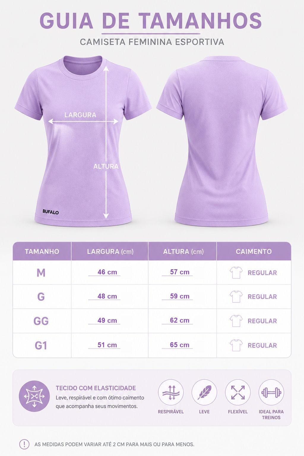 CAMISAS FEMININA DRYFIT LILÁS