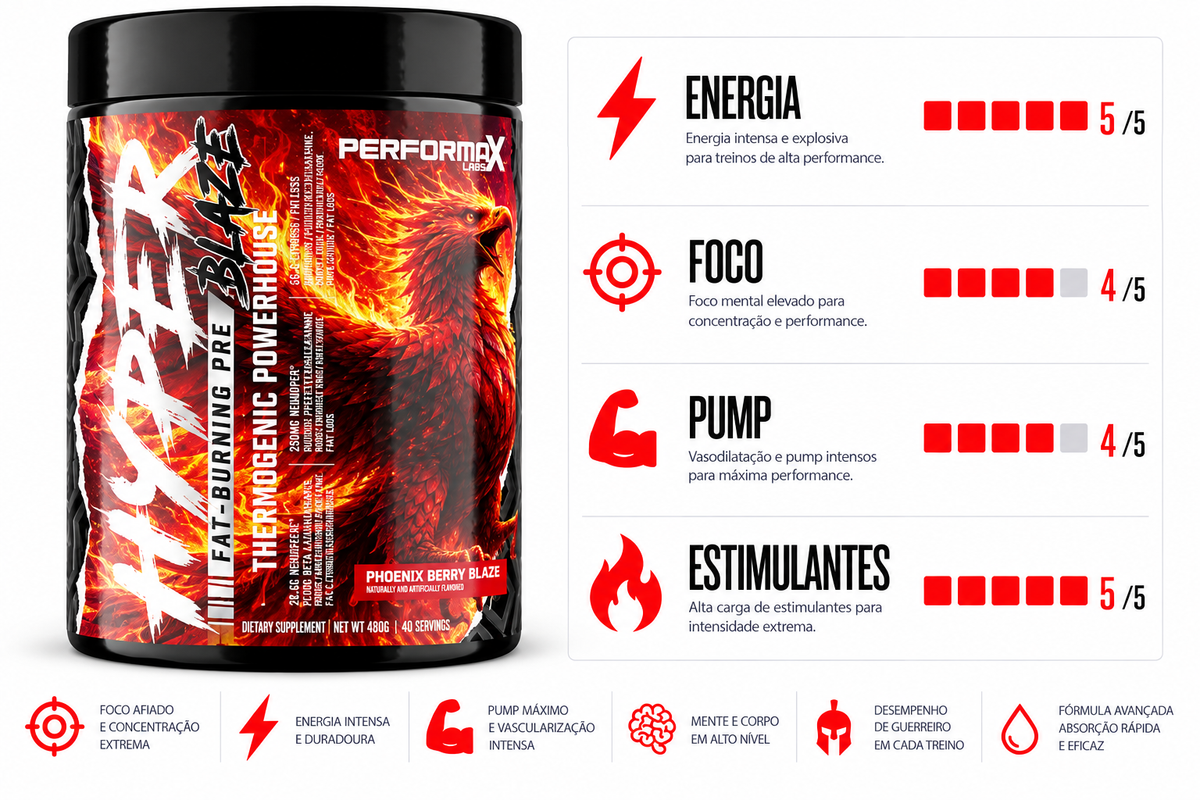 PRÉ TREINO HYPER BLAZE - 480G