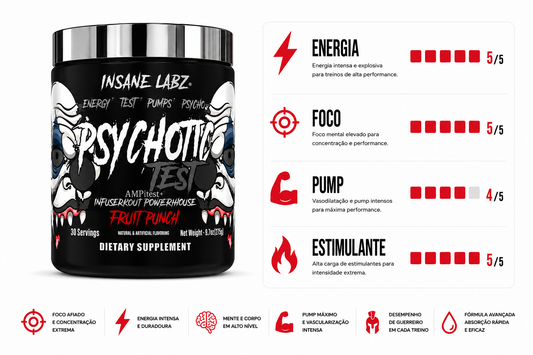 PRÉ TREINO IMPORTADO PSYCHOTIC TESTO - 275G
