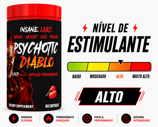 TERMOGÊNICO PSYCHOTIC DIABLO IMPORTADO - 60 CÁPSULAS