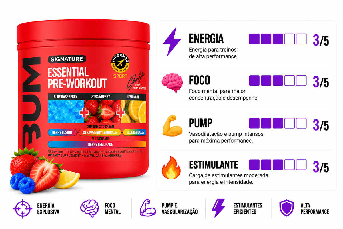 PRÉ TREINO RAW 3 SABORES -  600G