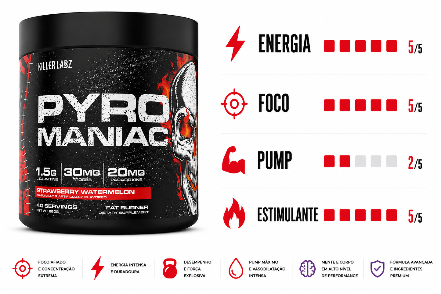 PRÉ + TERMO PYRO MANIAC - 260G