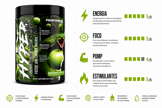 PRÉ TREINO HYPER MAX OUT - 480G