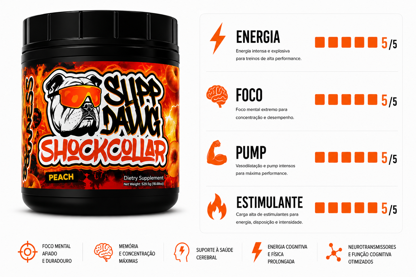 PRÉ TREINO SUPP DAWG SHOCKCOLLAR 529G