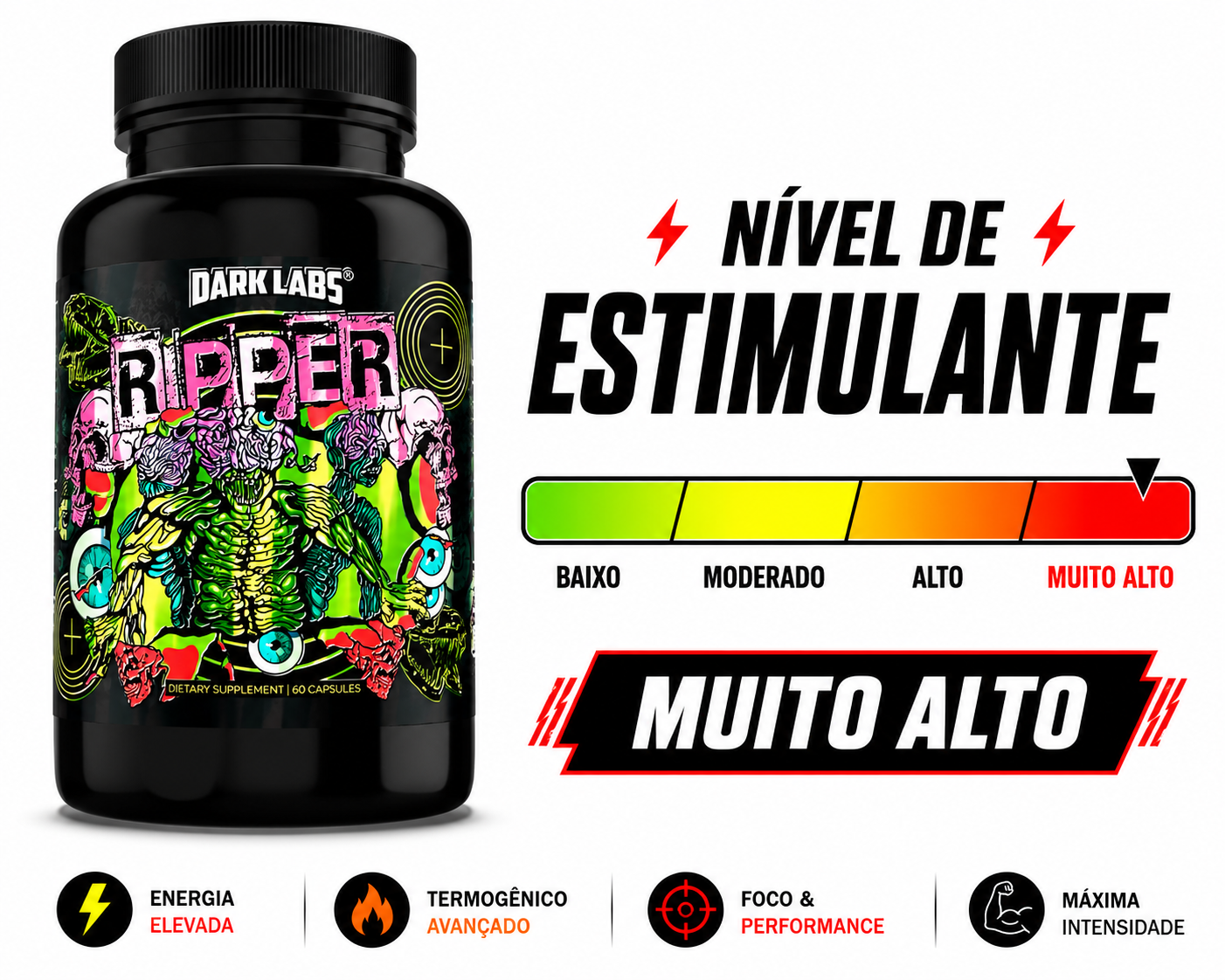 TERMOGÊNICO RIPPER - 60 CAPSULAS