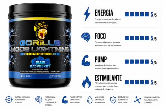 GORILLA MODE LIGHTNING PRÉ TREINO - 808G