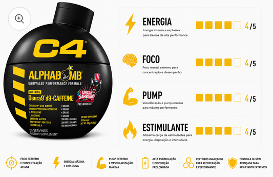 PRÉ TREINO C4 BOMB - 372G