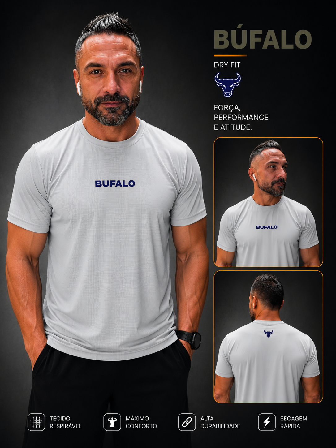 CAMISAS DRYFIT CINZA