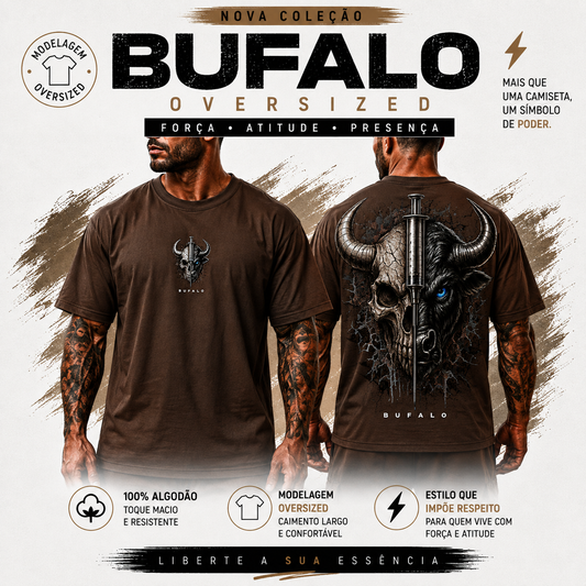 CAMISA OVERSIZED MARROM SKULL