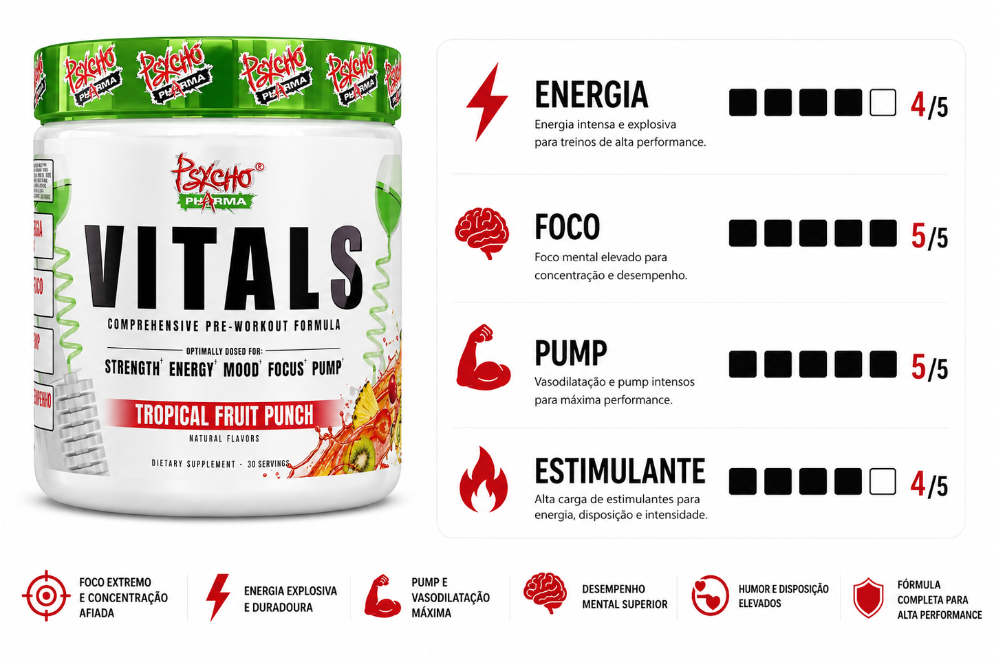 PRÉ TREINO VITALS - 310G