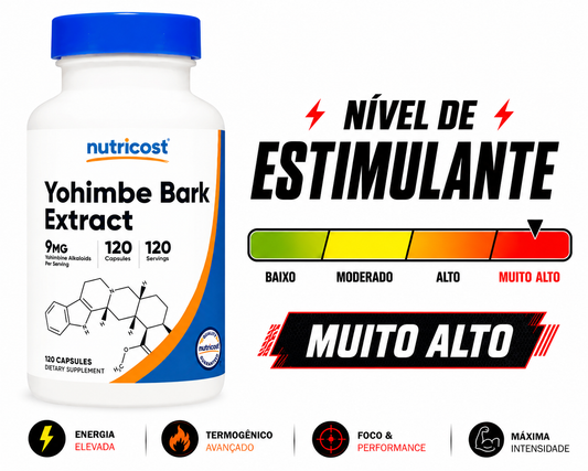 YOHIMBINA 9MG NUTRICOST - 120 CAPSULAS