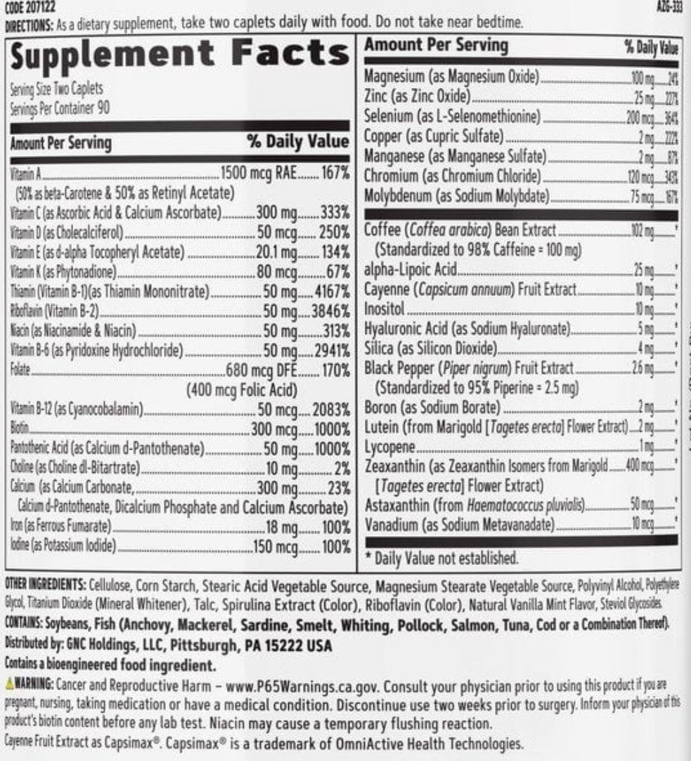 MULTIVITAMINICO GNC MUHERES - 180 TABLETES