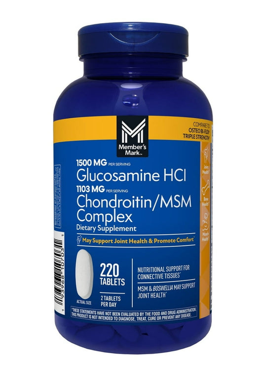 GLUCOSAMINA HCL + CONDROITNA MSM COMPLEX 220 TABLETES
