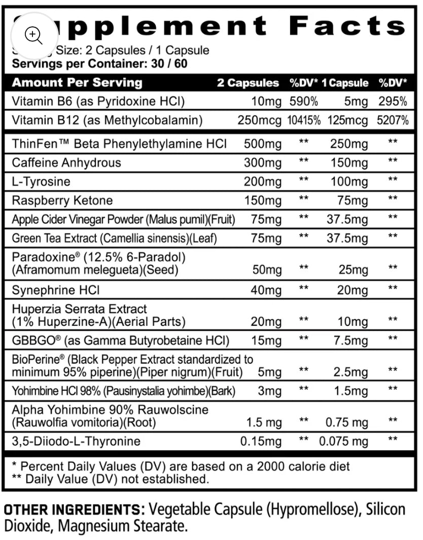 PANDA CUTS EXTREME FAT BURNER 60 CAPSULAS