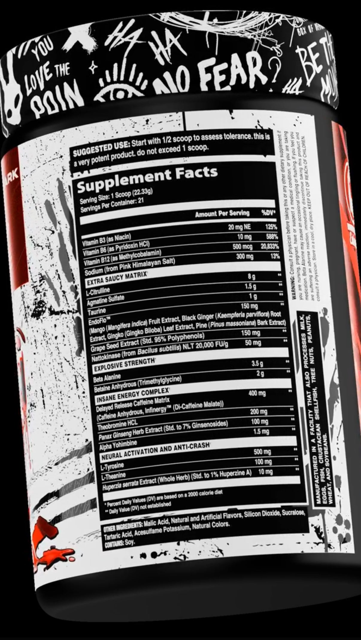 PRÉ TREINO INHUMAN EXTRA SAUCY 496G