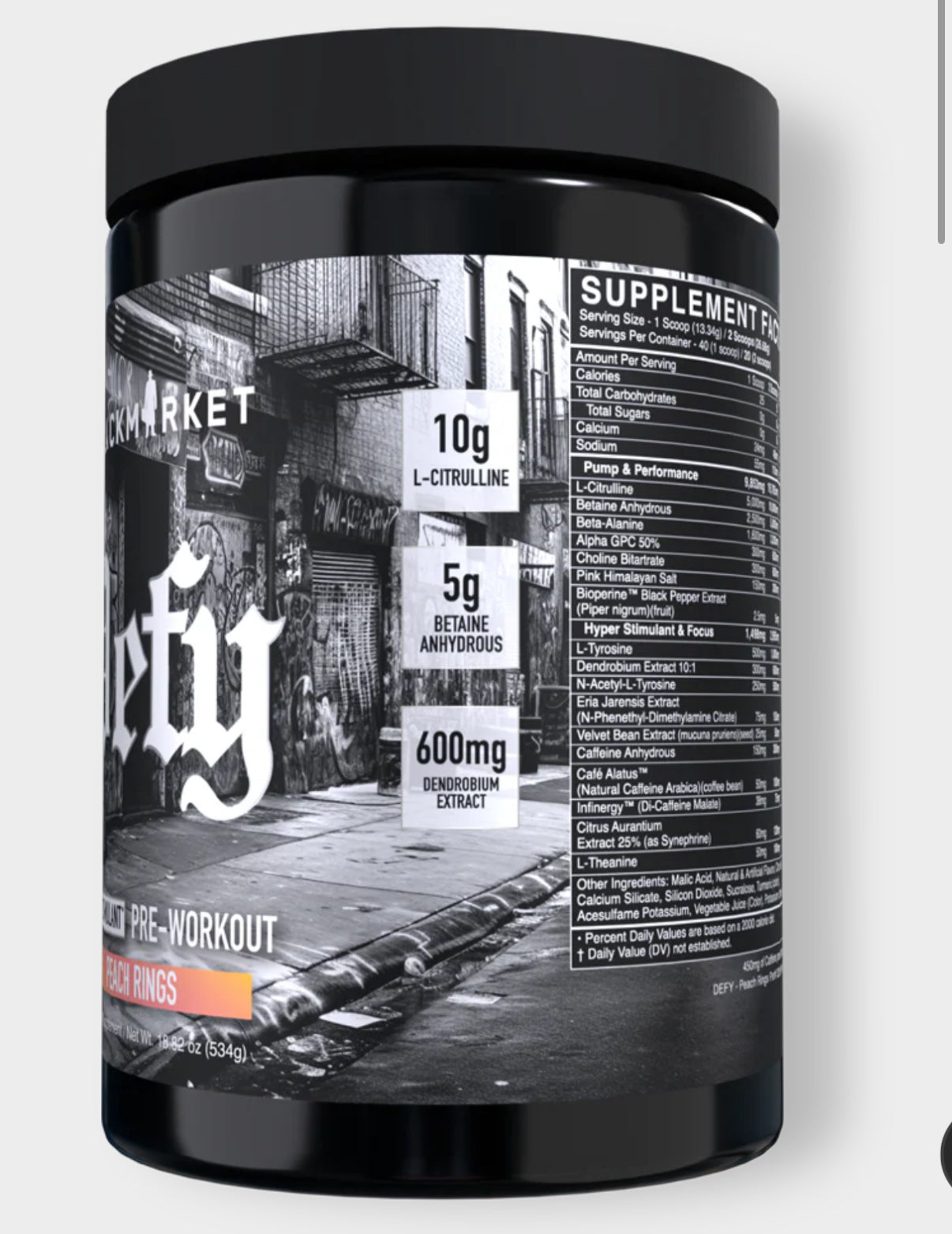 PRÉ TREINO DEFY BLACKMARKET 534G