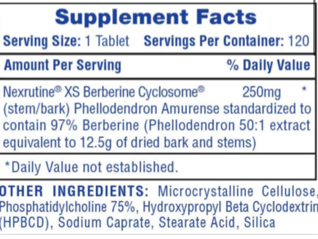 BERBERINE HITECH 250MG - 120 TABLETES