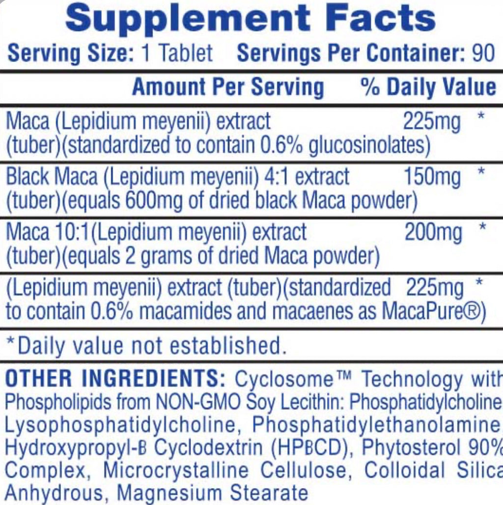 MACA PERUANA HITECH - 90 TABLETES