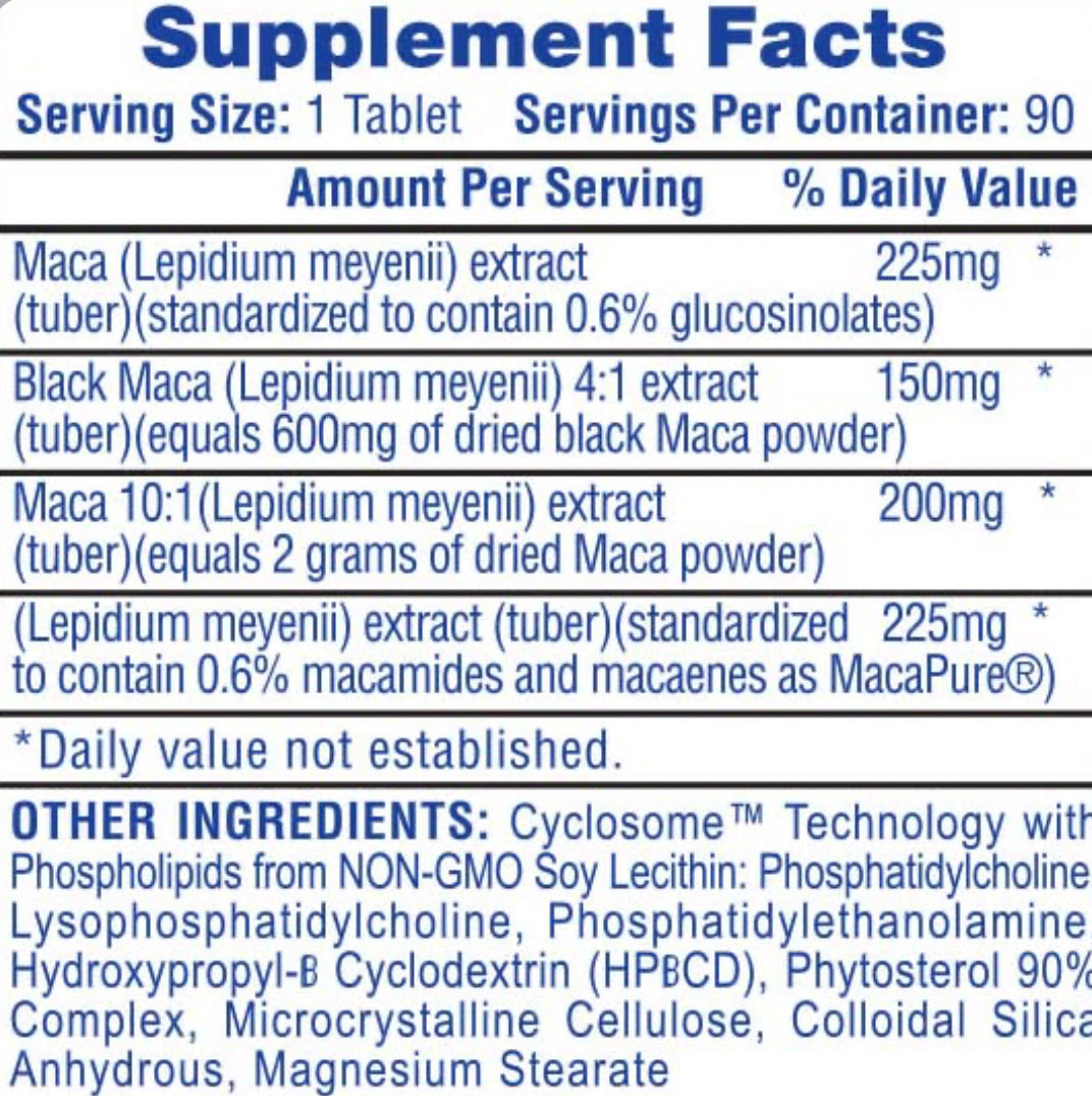 MACA PERUANA HITECH - 90 TABLETES