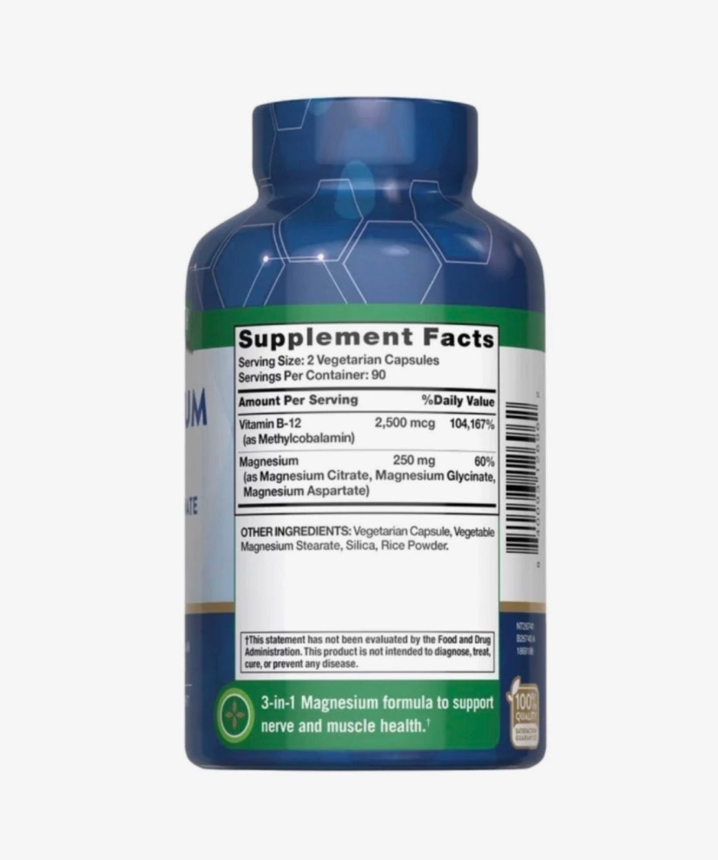MAGNESIUM BLEND COM B12 - 180 CAPSULES