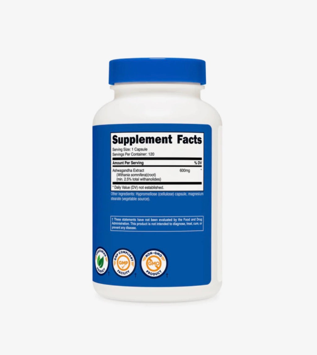 ASHWAGANDHA NUTRICOST 600MG - 120 DOSES