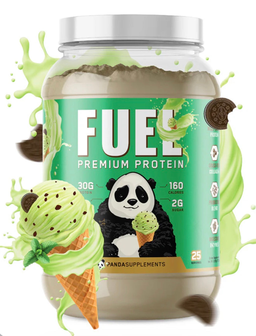 PANDA FUEL WHEY SORVETE CHOCOLATE COM MENTA - 1025G