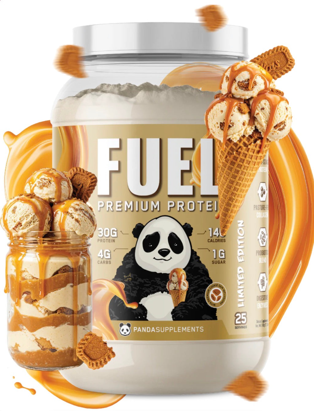 PANDA FUEL WHEY SORVETE CARAMELO CROCANTE - 970G