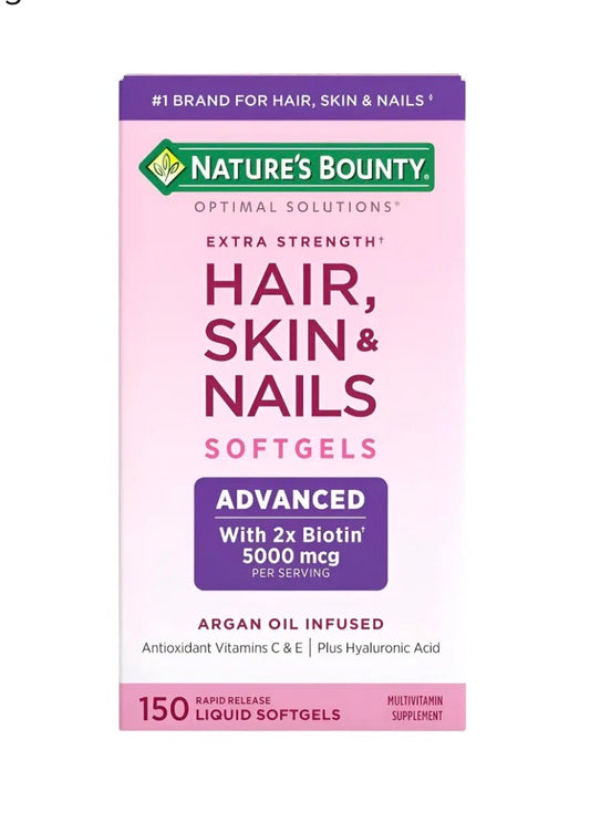 VITAMINA PELE, UNHAS E CABELOS AMERICANA - 150 SOFTGELS