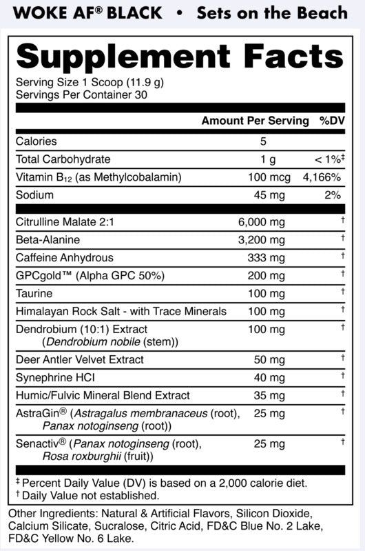 PRÉ TREINO WOKE AF BLACK - 357G