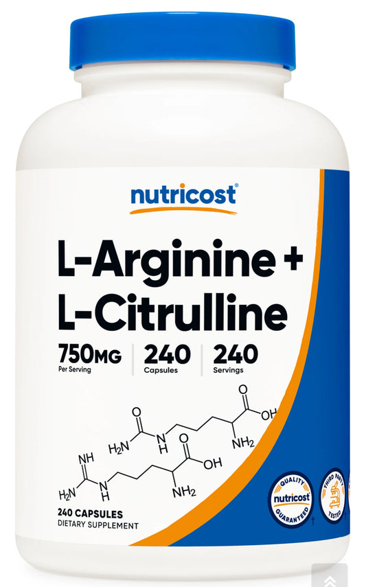 ARGININA + CITRULINA 750MG - 240 DOSES