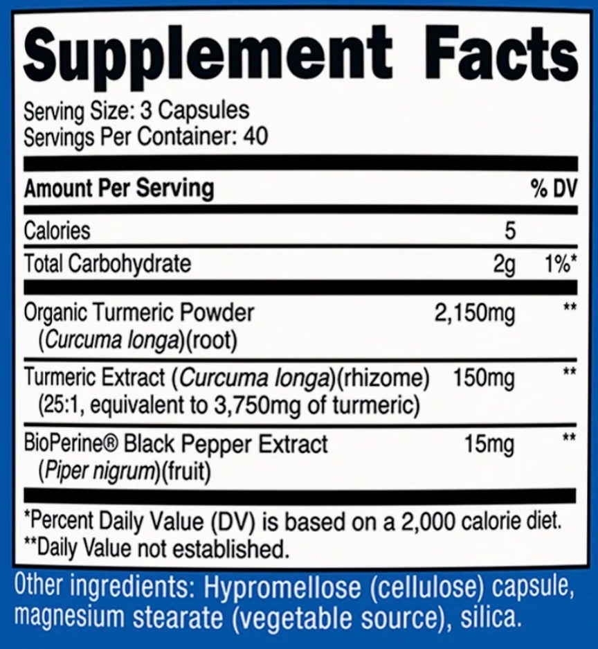 CURCUMA 2300MG - 120 CAPSULES