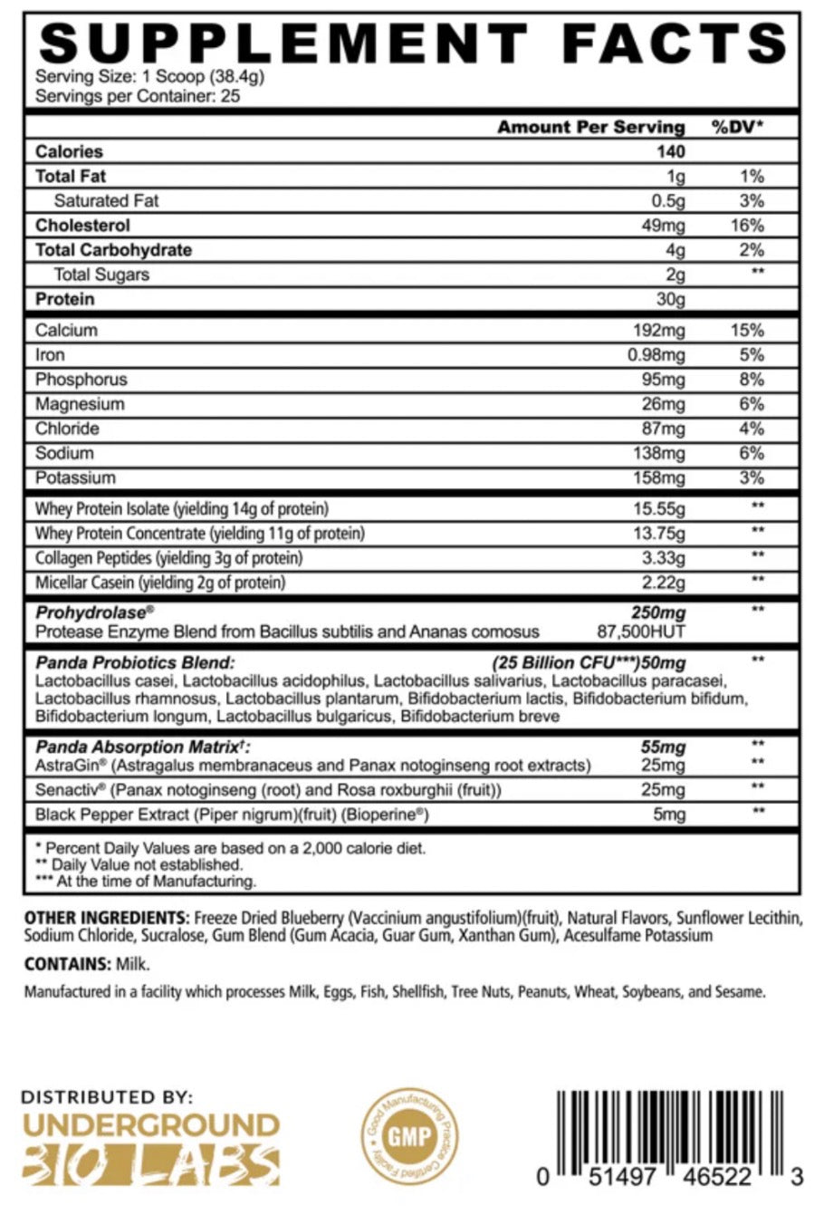 PANDA FUEL WHEY BLUEBERRY MUFFIN - 960G