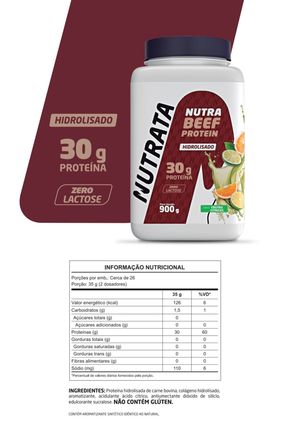 BEEF PROTEIN NUTRATA - 900G