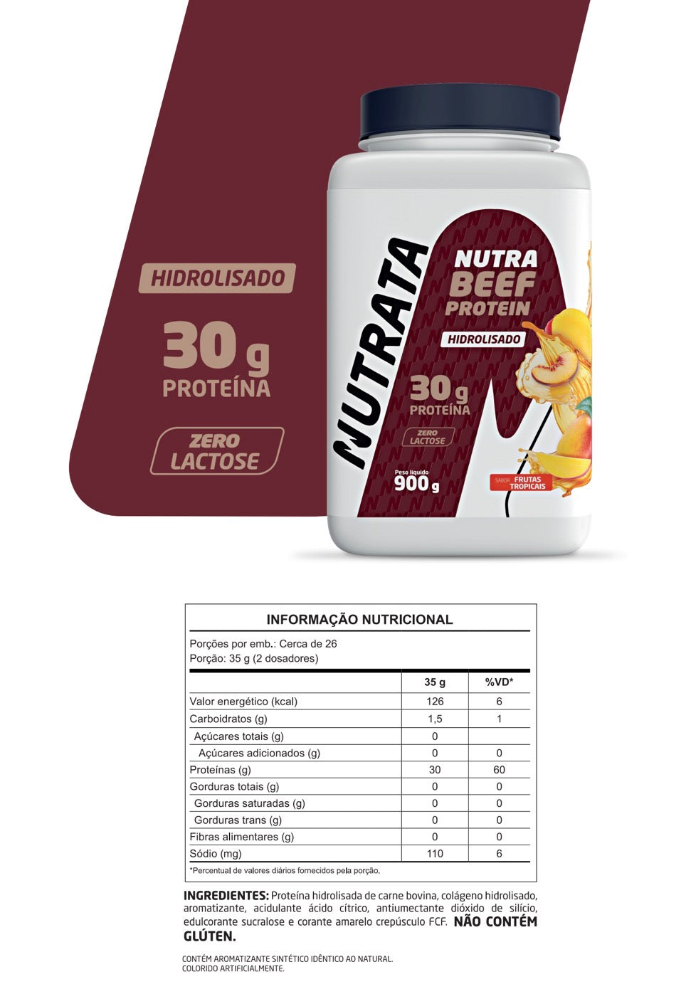 BEEF PROTEIN NUTRATA - 900G