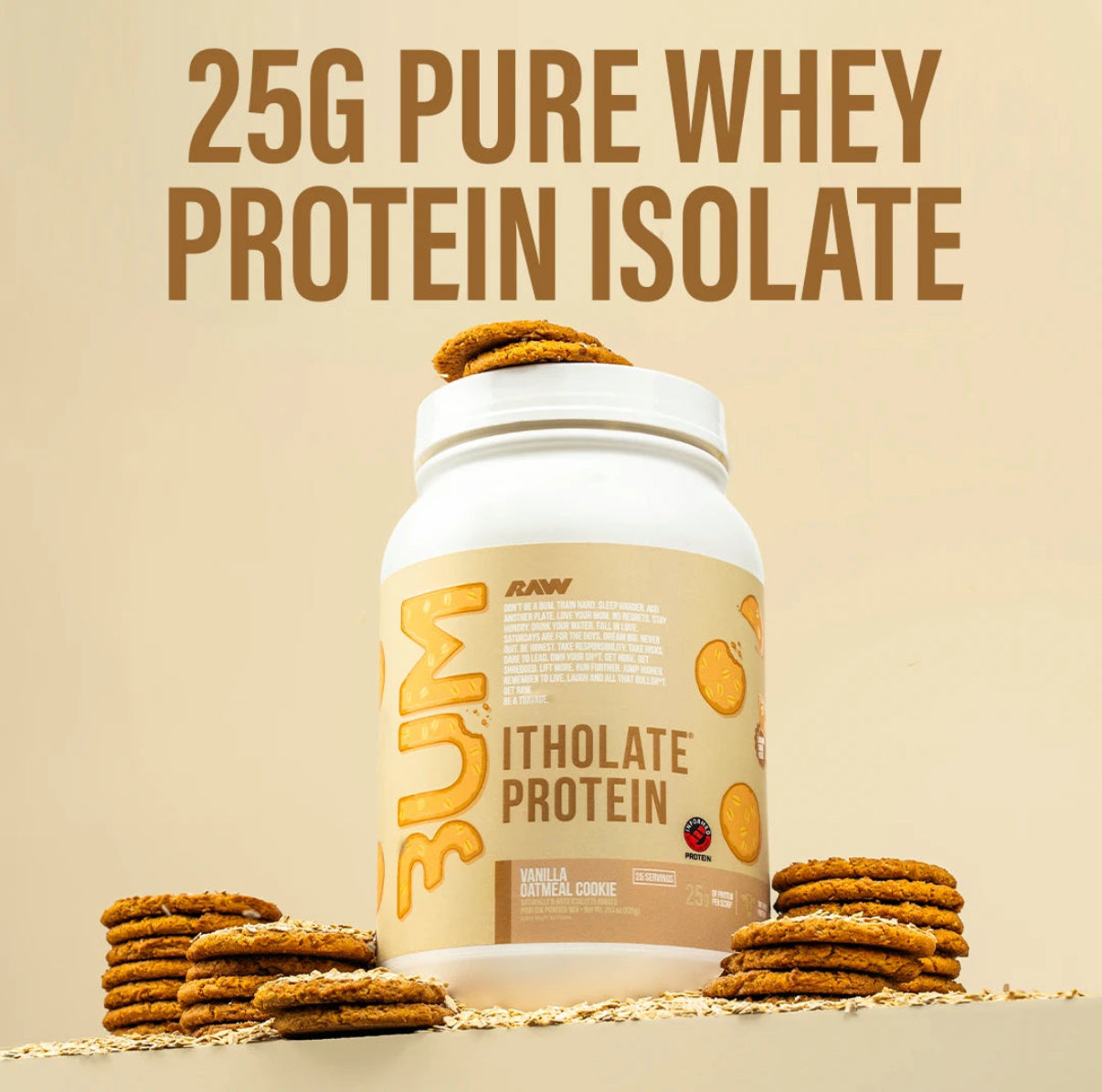 PROTEINA ISOLADA RAW VANILLA OATMEAL COOKIE 825G