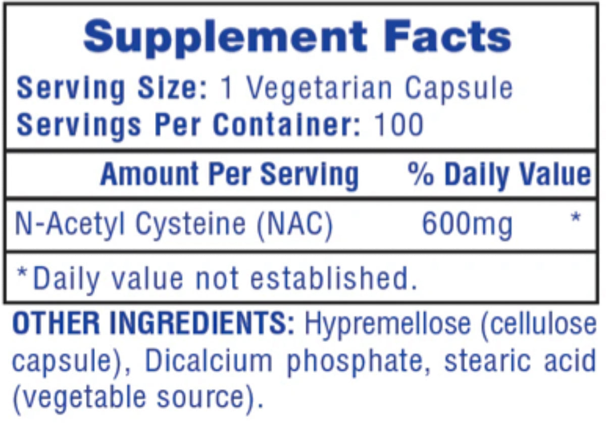 NAC HI-TECH 600MG - 100 CAPSULAS