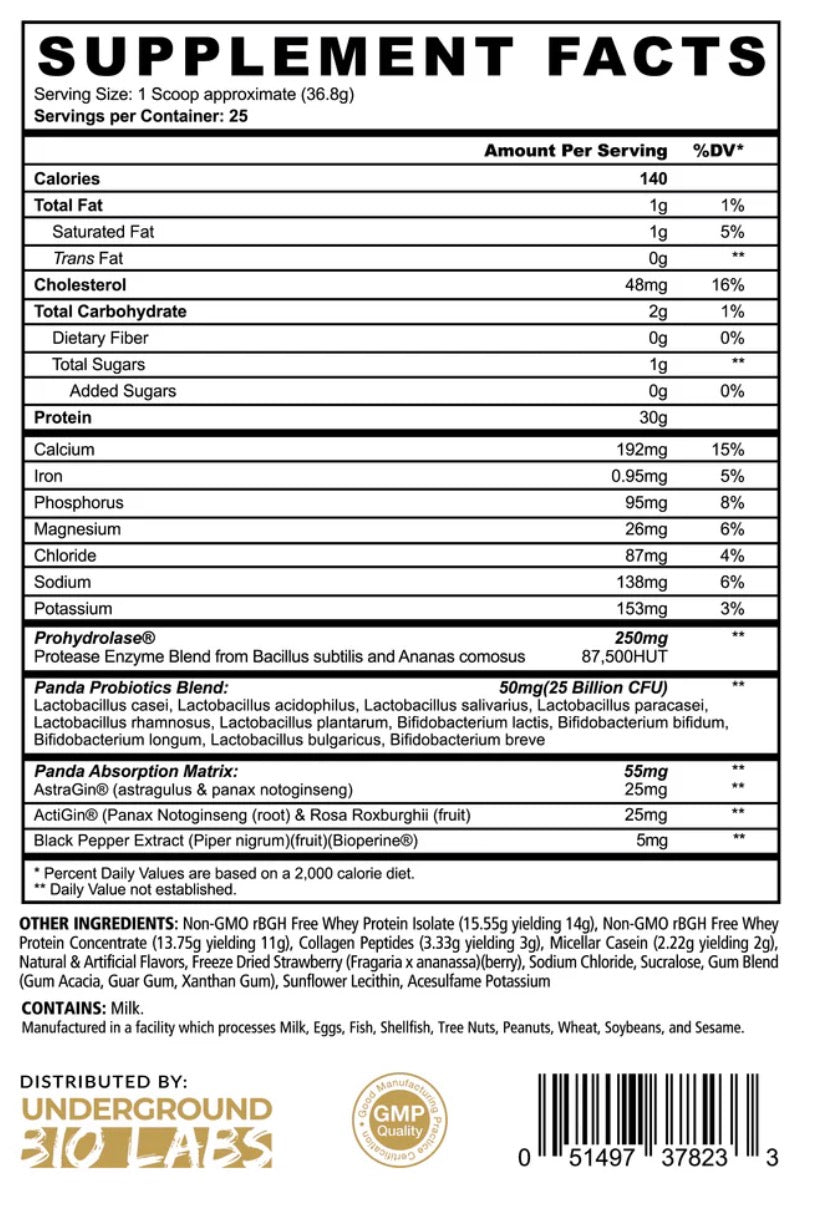PANDA FUEL WHEY MORANGO - 920G