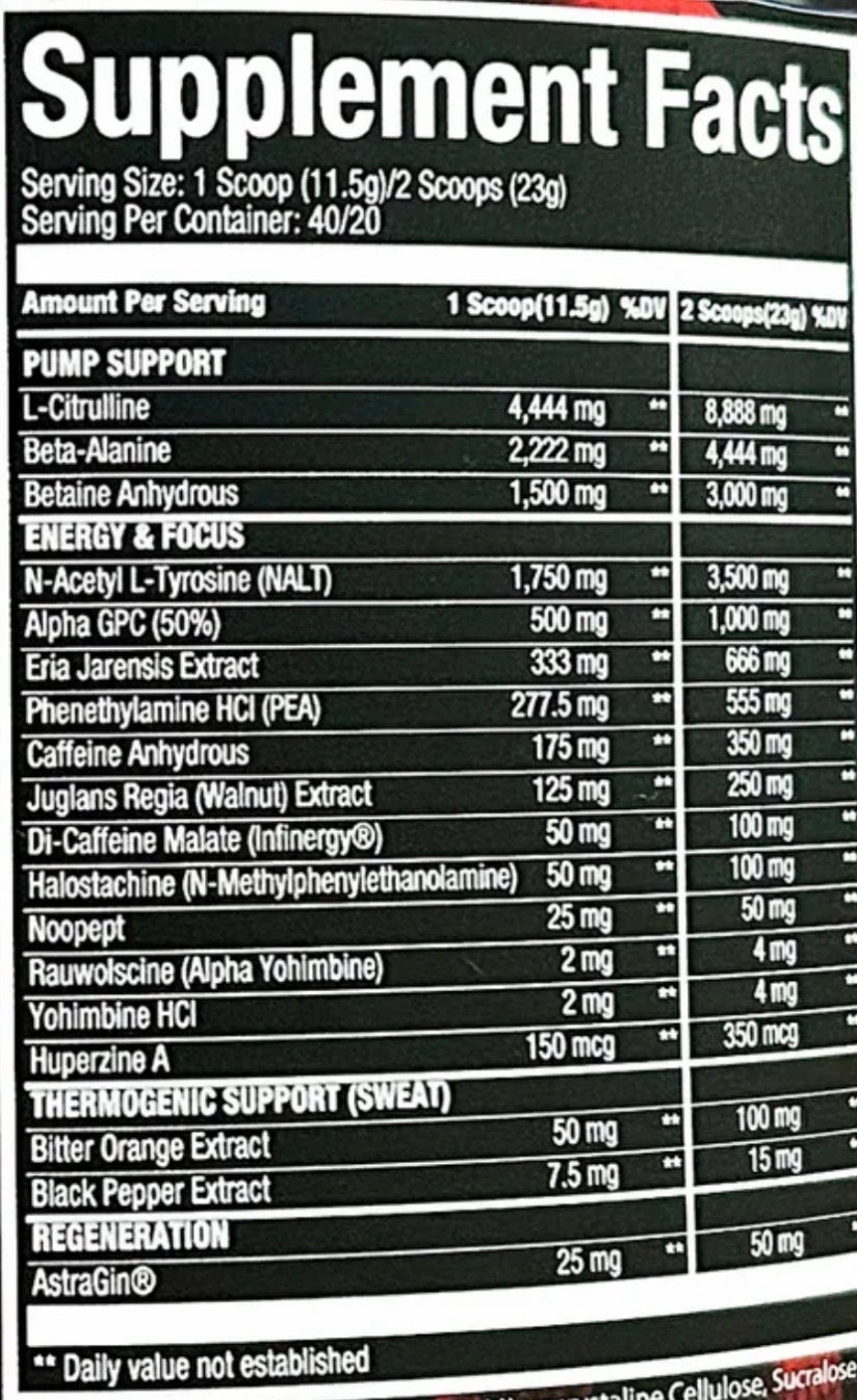PRÉ TREINO STIM MASSACRE - 460G