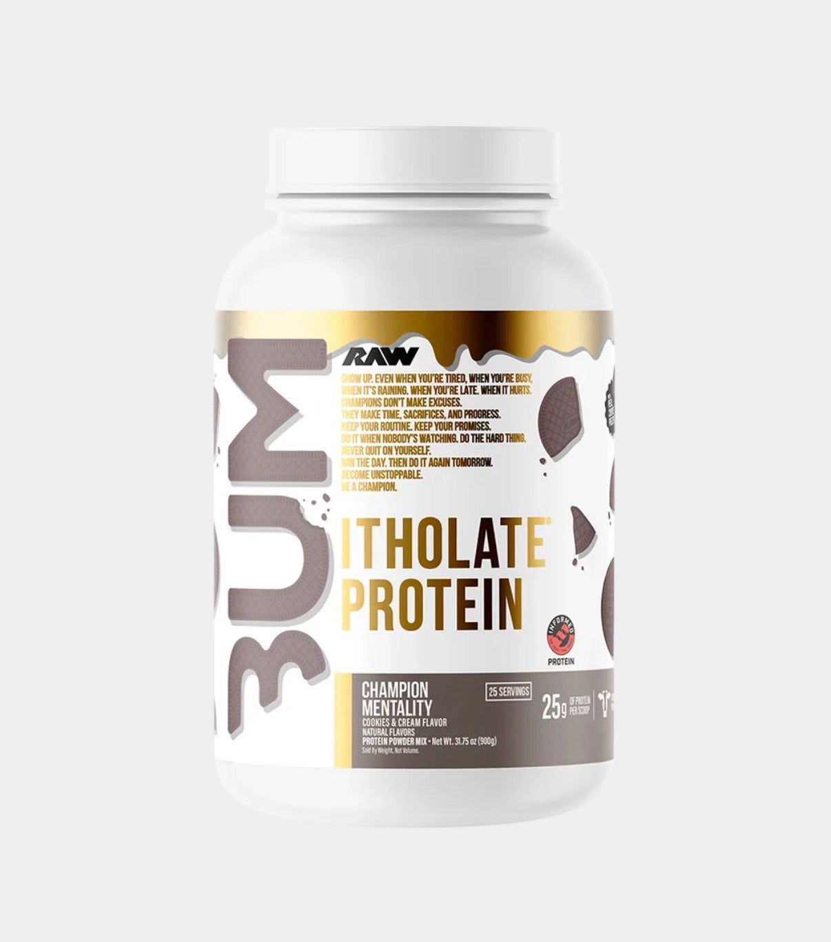PROTEINA ISOLADA RAW CHAMPION MENTALITY - 900G