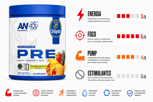 PRÉ TREINO AN PERFORMANCE SEM CAFEINA - 390G