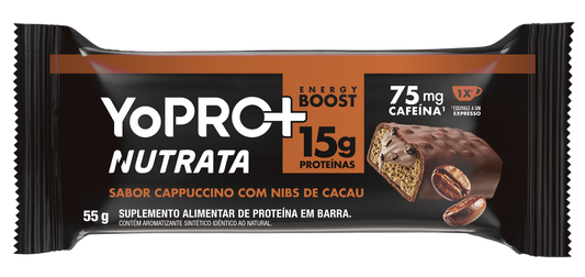 BARRA DE PROTEINA YOPRO+ CAPPUCCINO - 55G