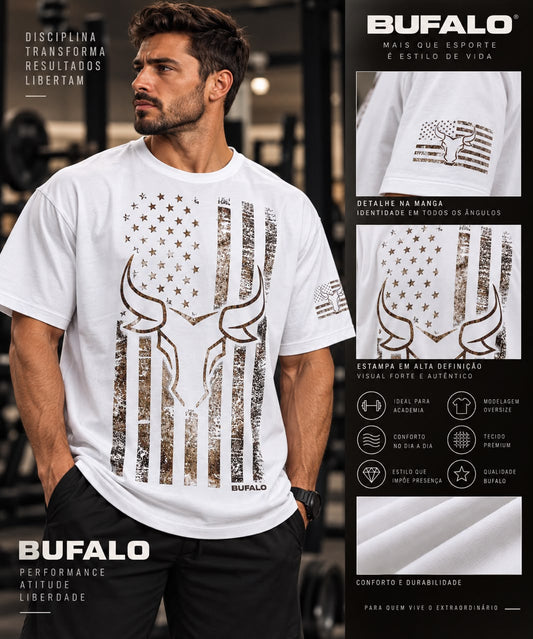 CAMISA OVERSIZED BRANCA AMERICAN