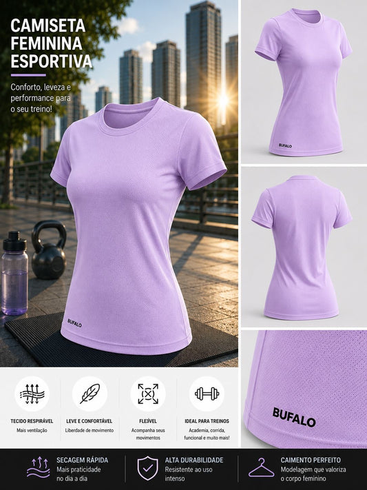 CAMISAS FEMININA DRYFIT LILÁS