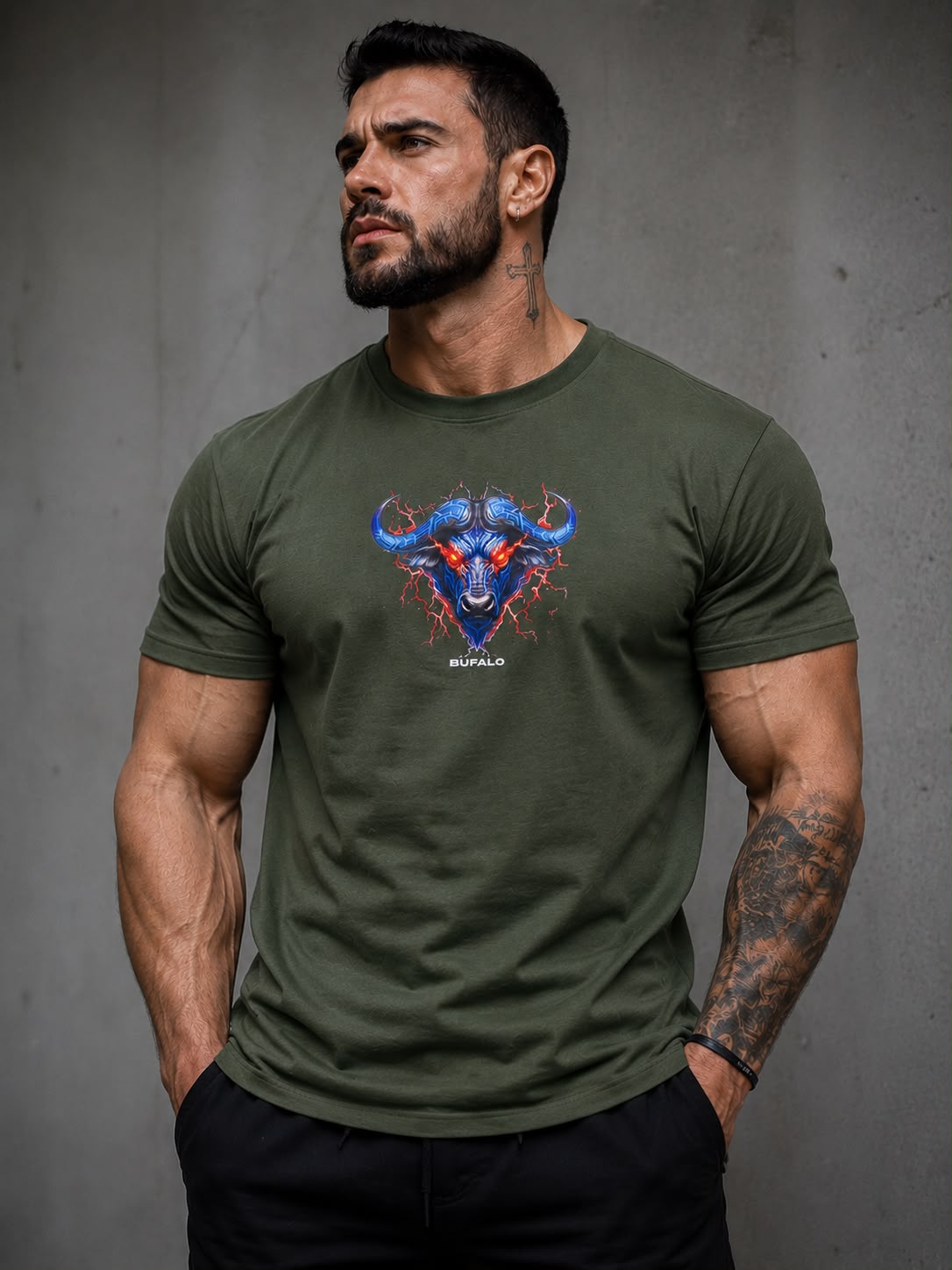 CAMISA OVERSIZED VERDE MILITAR